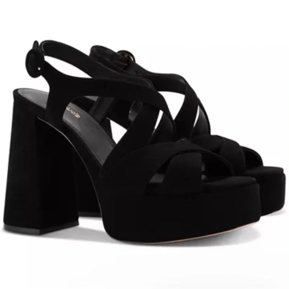 🌹LARROUDE🌹 Bee Platform Sandals Black Size: 8.5